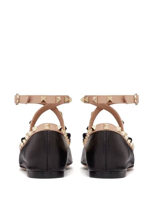 Rockstud leather ballerina shoes Valentino Garavani | 4W2S0HB6XGRN71